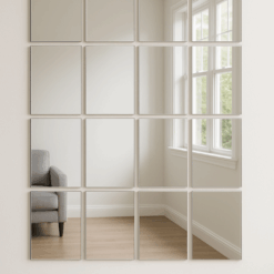 Duvar Aynası Seti Dekoratif 16lı – 15x25 cm Tuğla Desenli 4 ayna16lipaket